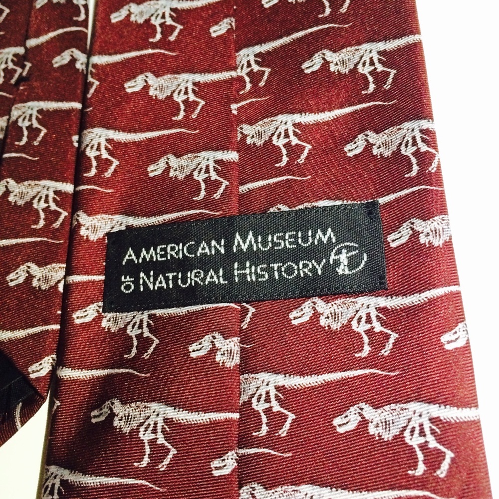 T. Rex dinosaur skeleton silk tie